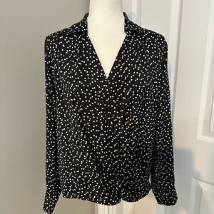 Banana Republic Black and White Polka Dot Top